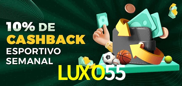 10% de bônus de cashback na LUXO55
