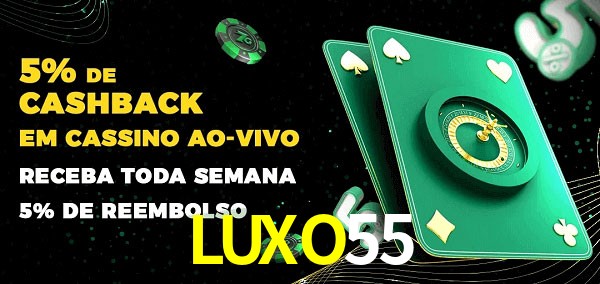 Promoções do cassino ao Vivo LUXO55